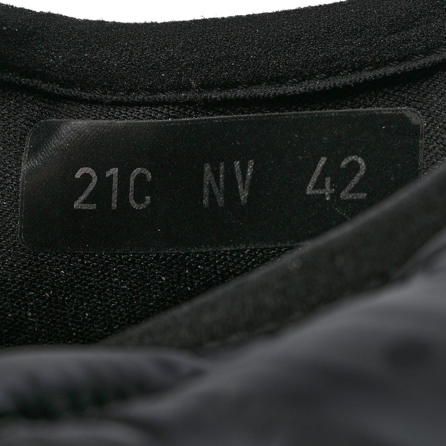 Nylon Oblique Mens Puffy Slippers 42 Black