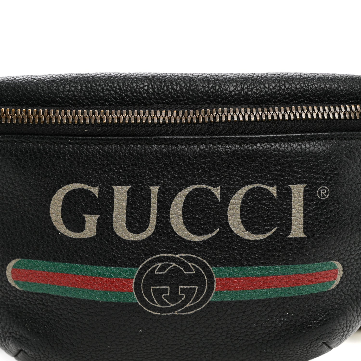 Gucci Grained Calfskin Small Logo Belt Bag Black 8 of 11