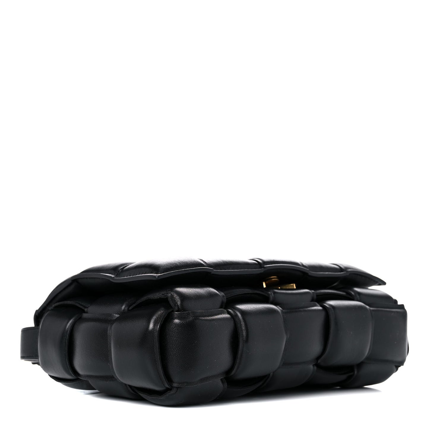 Nappa Maxi Intreccio Padded Cassette Crossbody Bag Black