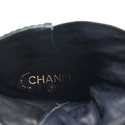 Chanel Nylon CC Lace Up Snow Boots 36 Black White 8 of 9