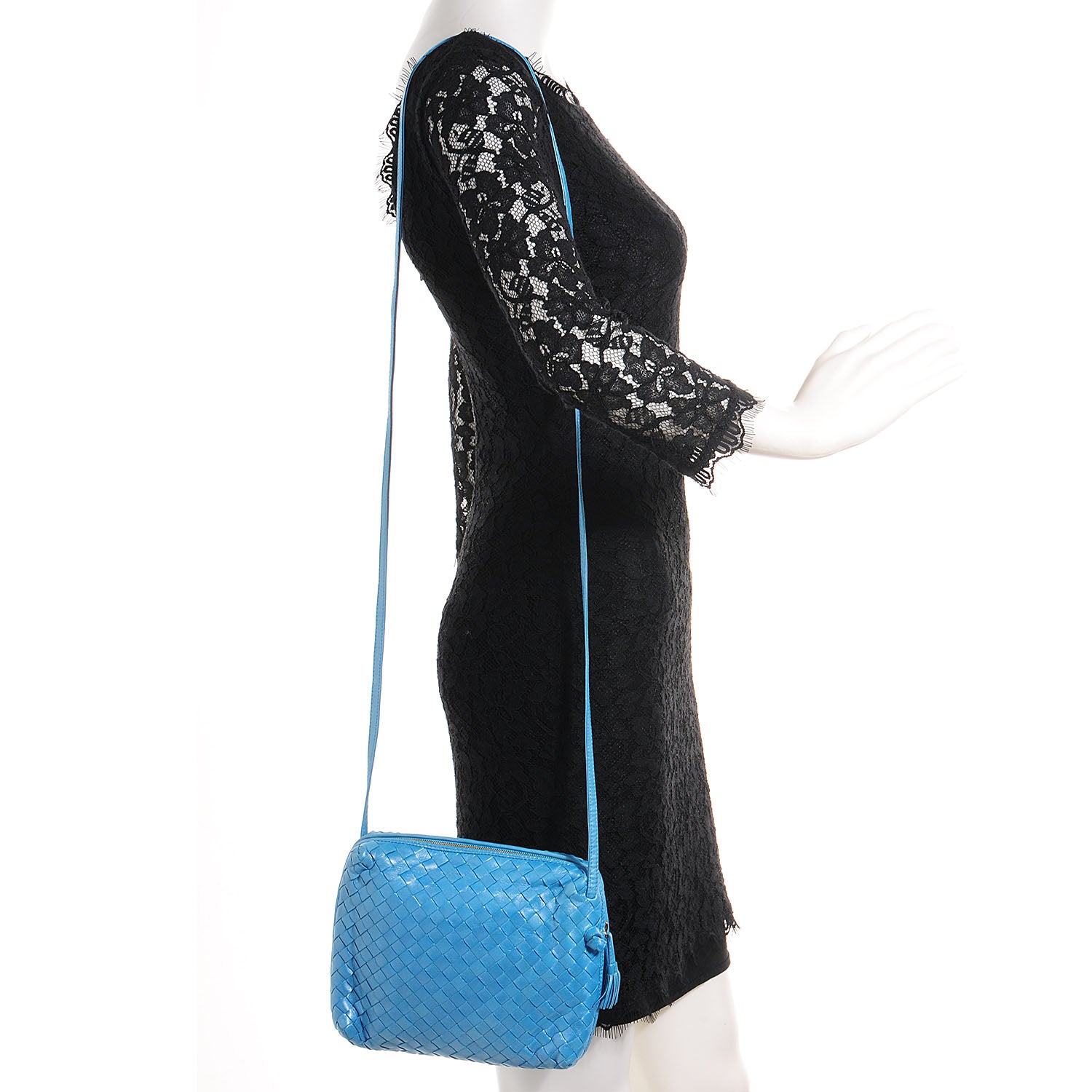 Bottega Veneta Vintage Nappa Intrecciato Crossbody Bag Light Blue 2 of 9
