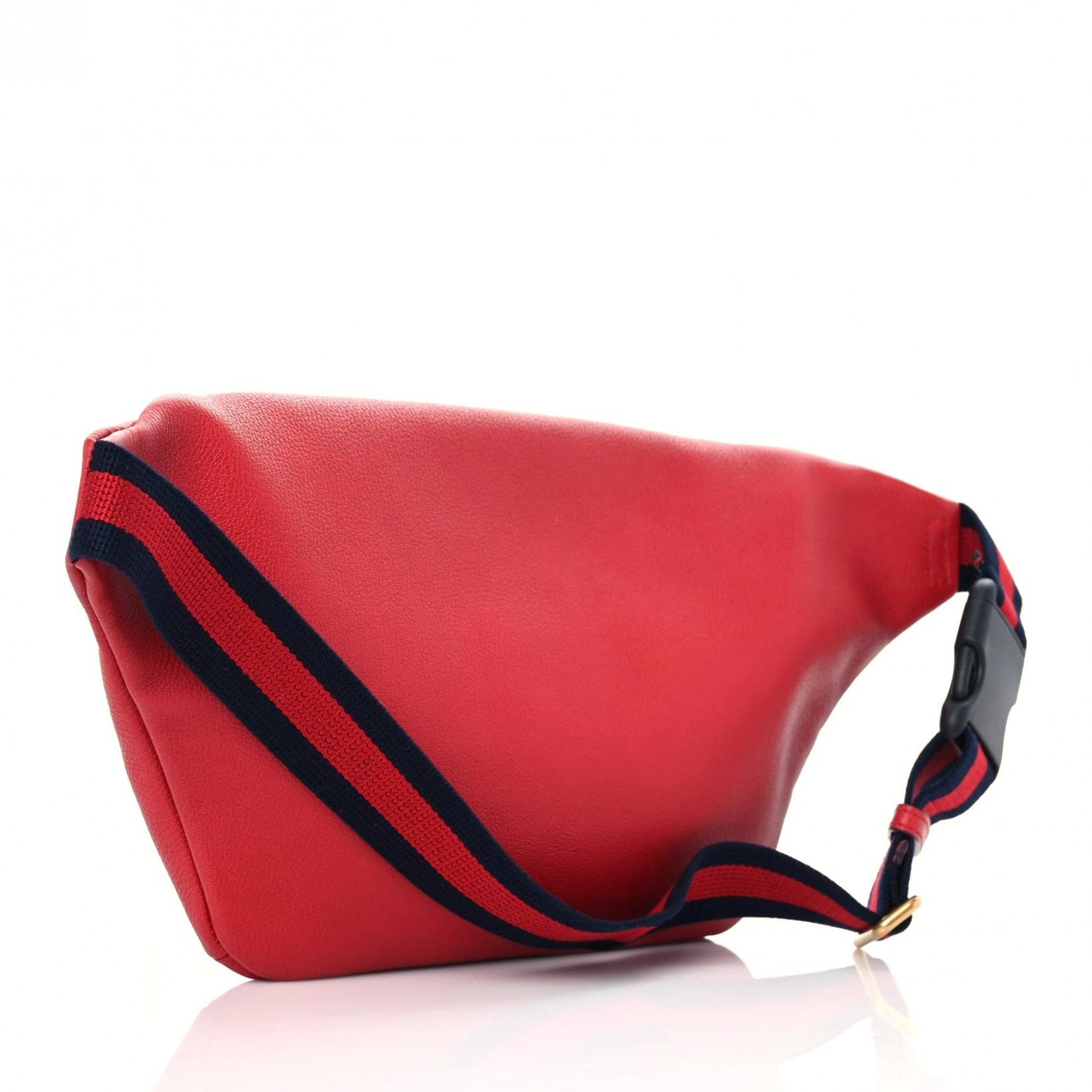 Grained Calfskin Logo Belt Bag Hibiscus Red