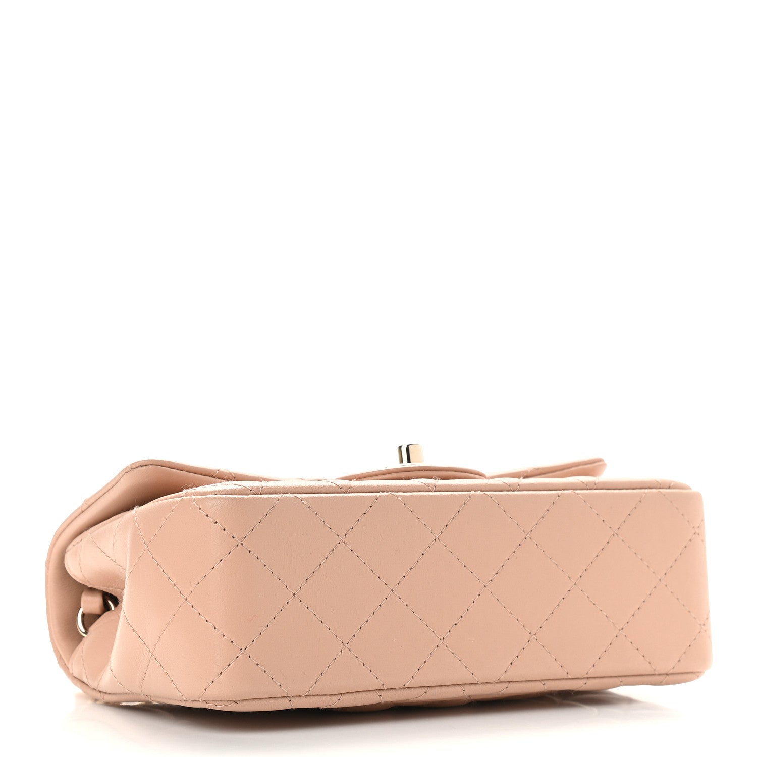 Chanel Lambskin Quilted Mini Rectangular Flap Beige 4 of 9