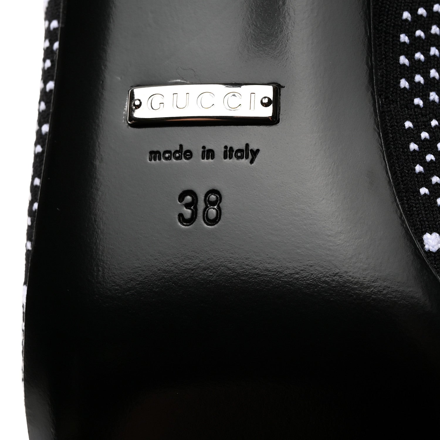 Gucci Technical Jersey Knit GG Monogram Square G 75mm Ankle Boots 38 Black Great White 7 of 8