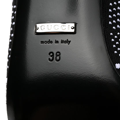 Gucci Technical Jersey Knit GG Monogram Square G 75mm Ankle Boots 38 Black Great White 7 of 8