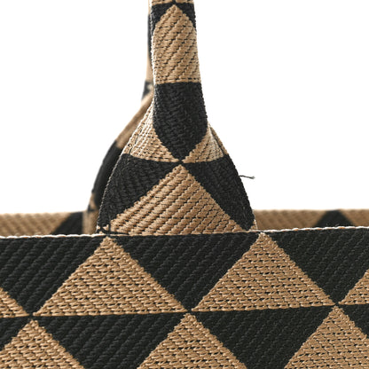 Prada Jacquard Saffiano Triangolo Symbole Embroidered Large Tote Black Corda 10 of 13