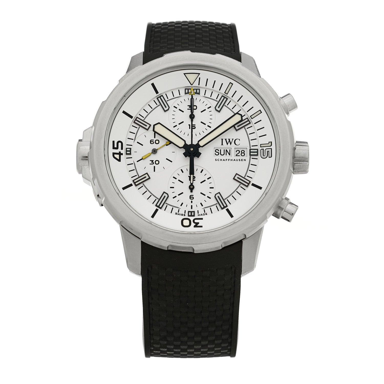 IWC Stainless Steel Rubber 44mm Aquatimer Chronograph Automatic Watch White IW376801 1 of 5