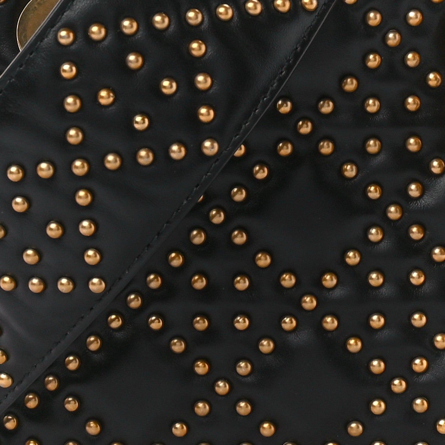 Christian Dior Lambskin Studded Mini Supple Lady Dior Black 8 of 11