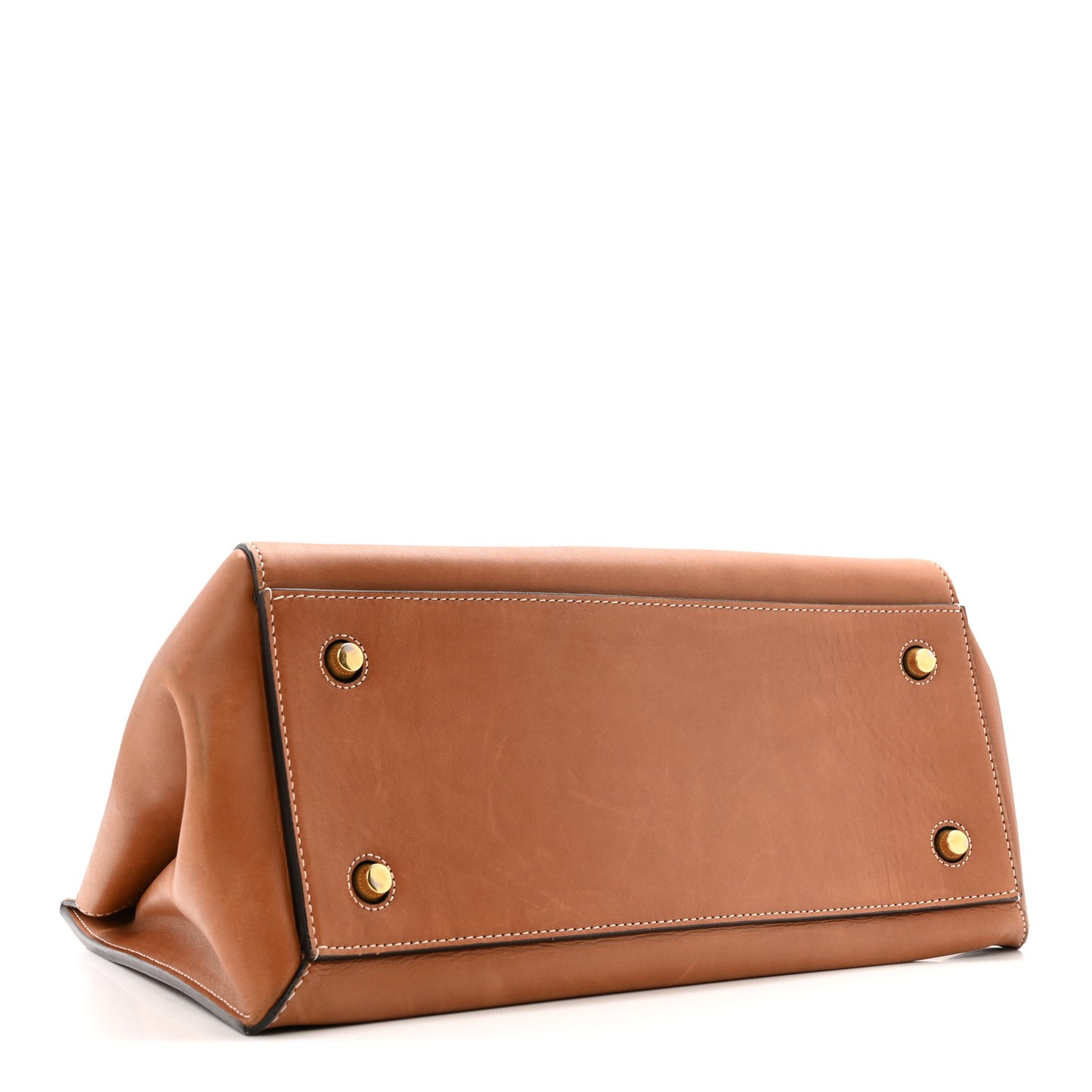 Smooth Calfskin Medium Edge Shoulder Bag Camel