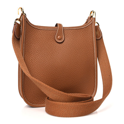 Hermes Taurillon Clemence Evelyne TPM Gold 3 of 11