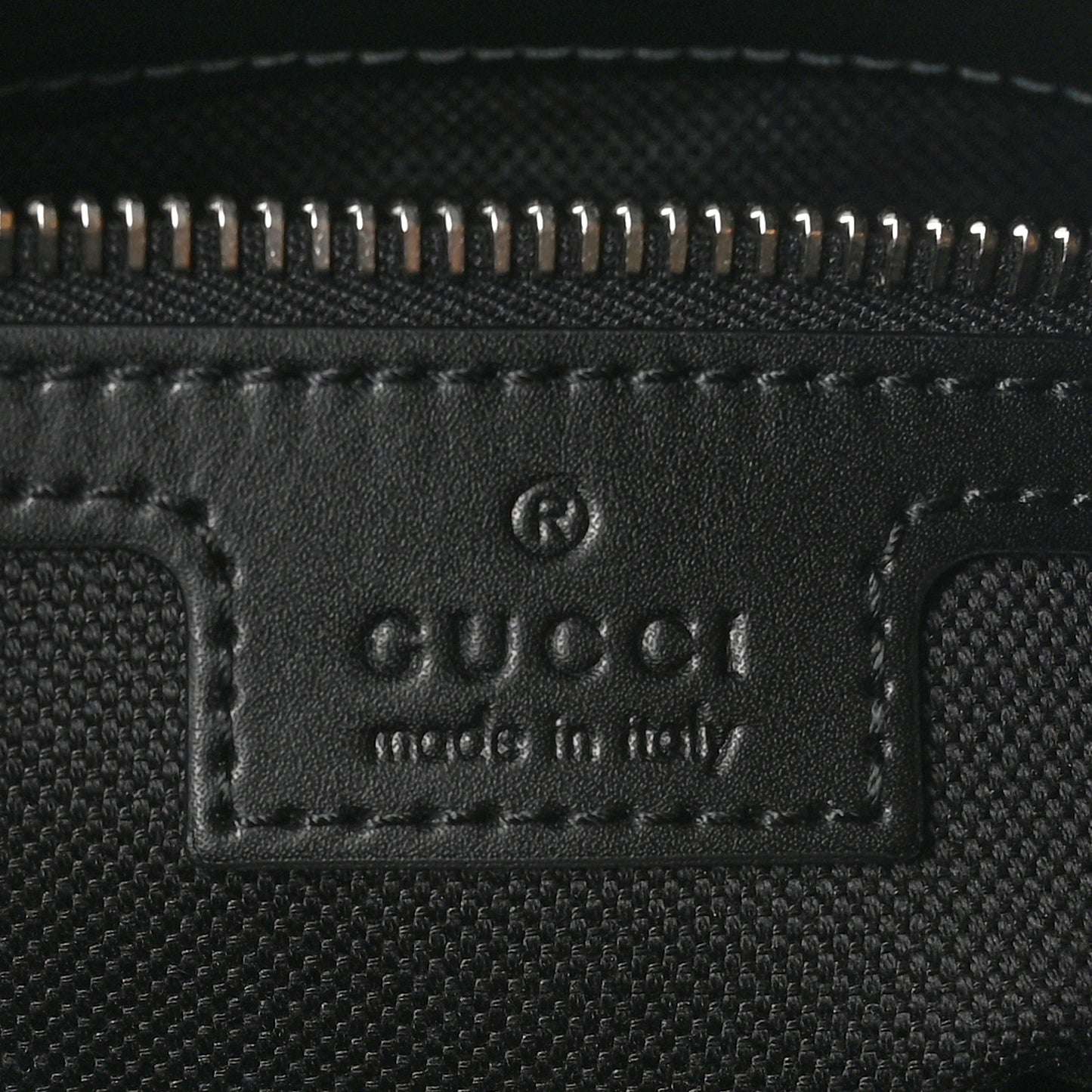 GG Supreme Monogram Appia Calfskin Web Flat Messenger Bag Black Grey