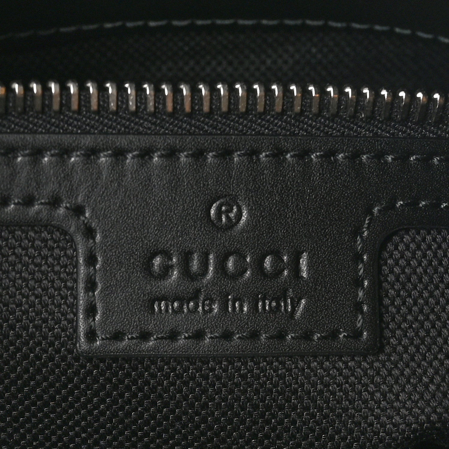 Gucci GG Supreme Monogram Appia Calfskin Web Flat Messenger Bag Black Grey 6 of 10