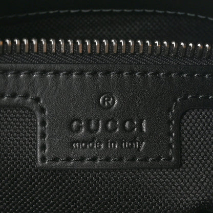 Gucci GG Supreme Monogram Appia Calfskin Web Flat Messenger Bag Black Grey 6 of 10