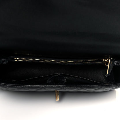 Chanel Caviar Lizard Quilted Small Coco Handle Flap Black 5 of 11