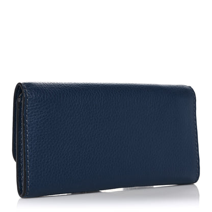 Chloe Calfskin Marcie Continental Flap Wallet Royal Navy 3 of 9