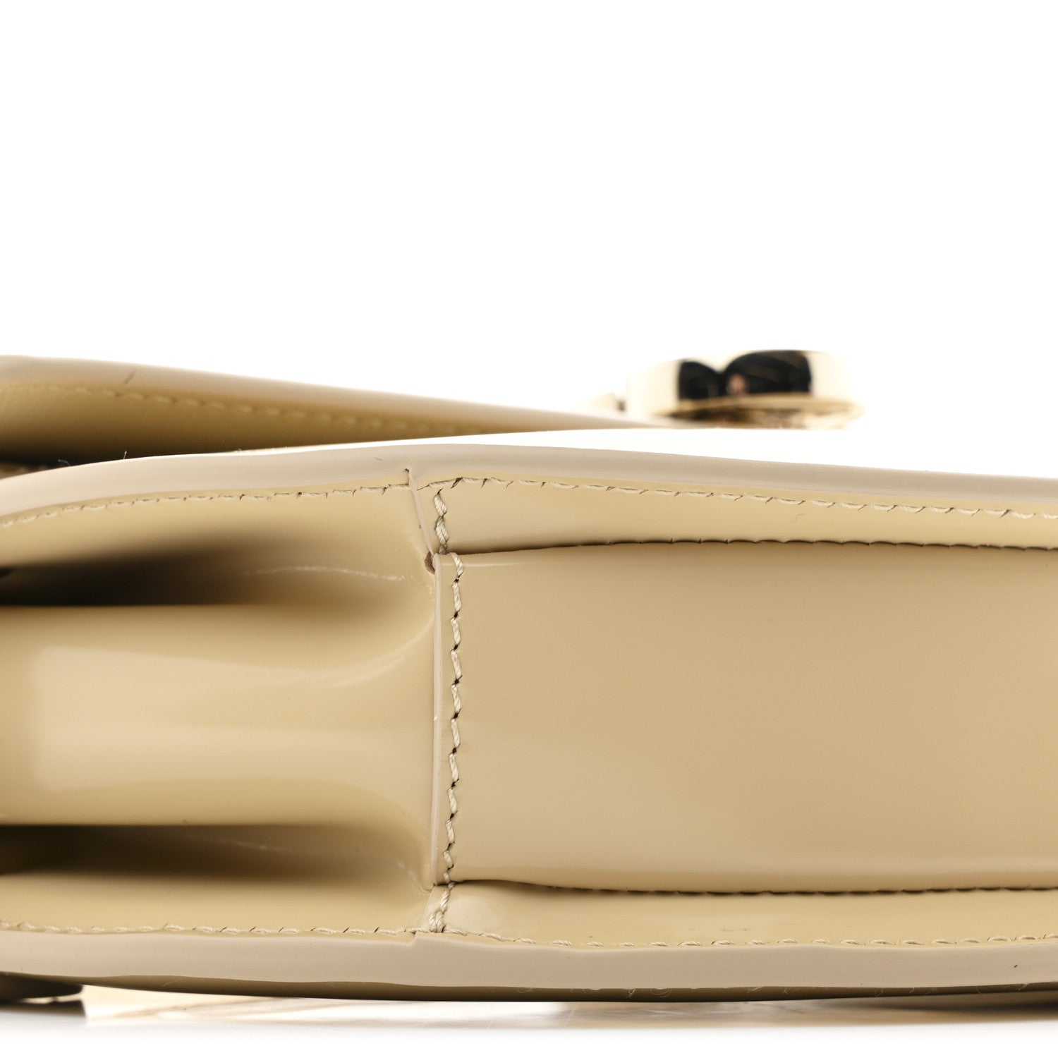 Gucci Patent Calfskin GG Half Moon Top Handle Bag Beige 9 of 11