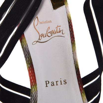 Christian Louboutin Specchio Pira Res Techno Elastagram 100 Sandals 39 Version Black 7 of 8