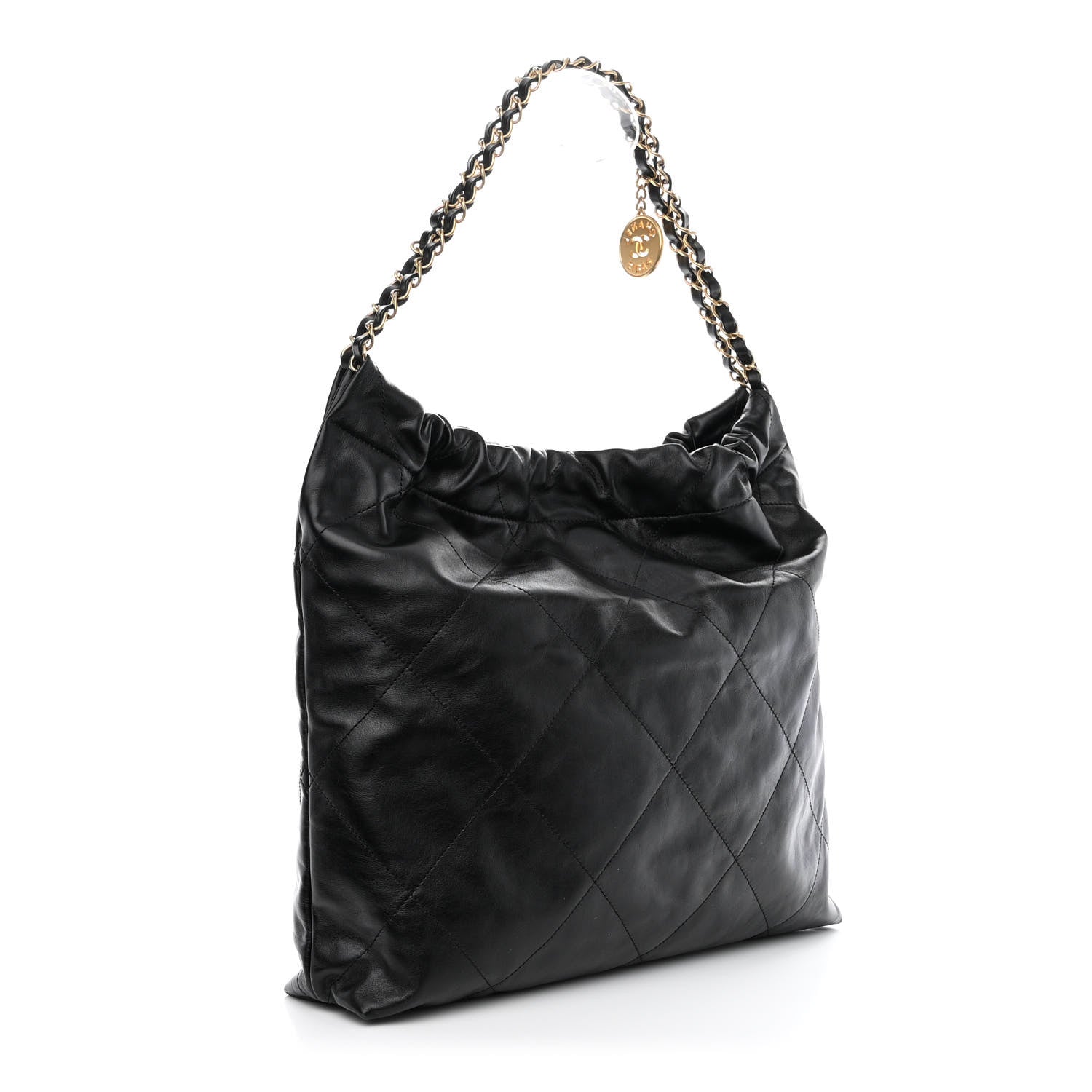 Chanel Shiny Calfskin Quilted Chanel 22 Black 4 of 15