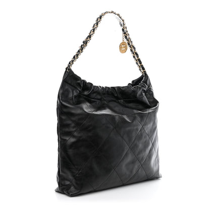 Chanel Shiny Calfskin Quilted Chanel 22 Black 4 of 15
