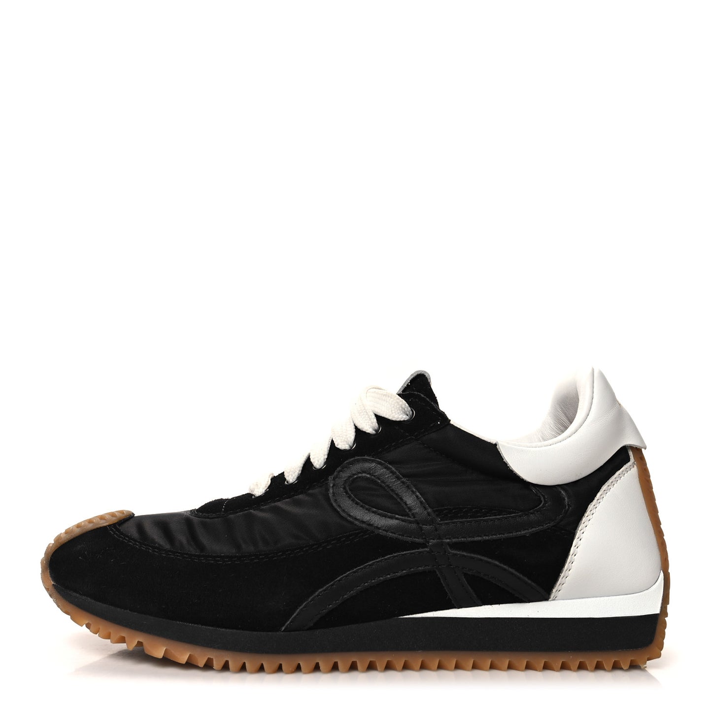 Nylon Suede Flow Runners Sneakers 37 Black