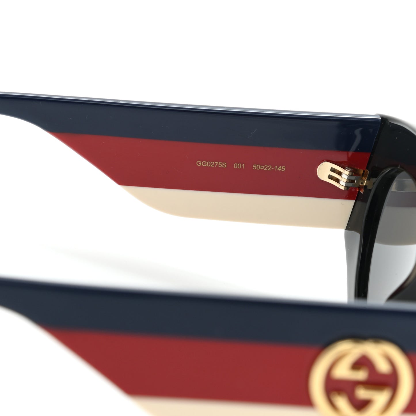 Acetate Oversized Rectangle Frame Web Sunglasses GG 0275/S Black
