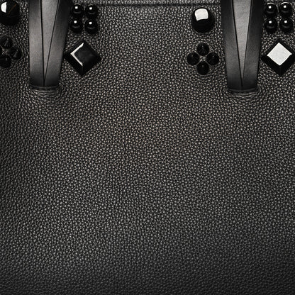 Christian Louboutin Calfskin Empire Spike Studded East West Cabata Tote Black 8 of 11