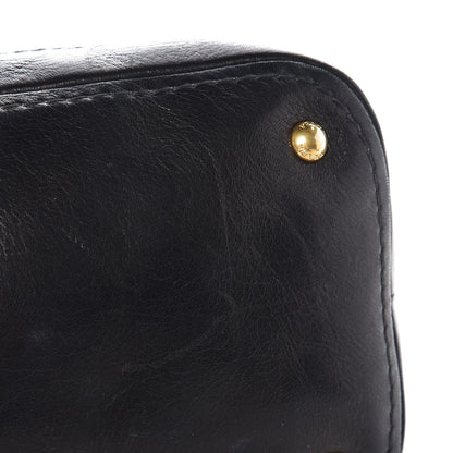 Prada Cervo Deerskin Dome Satchel Black 10 of 10