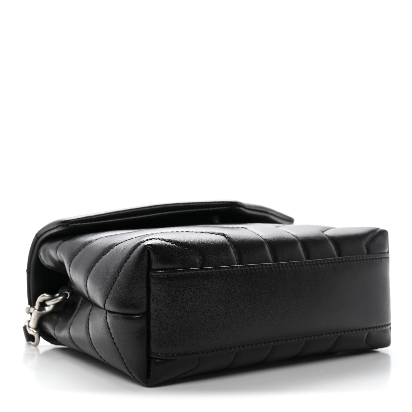 Calfskin Y Quilted Monogram Toy Loulou Crossbody Bag Black