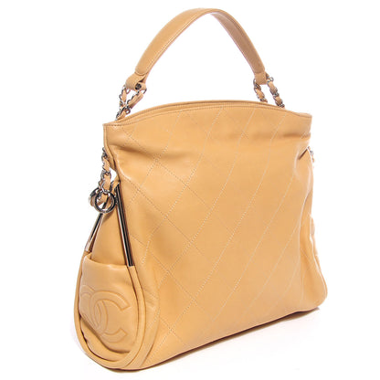 Chanel Lambskin Stitched Medium Ultimate Soft Tote Beige 3 of 7