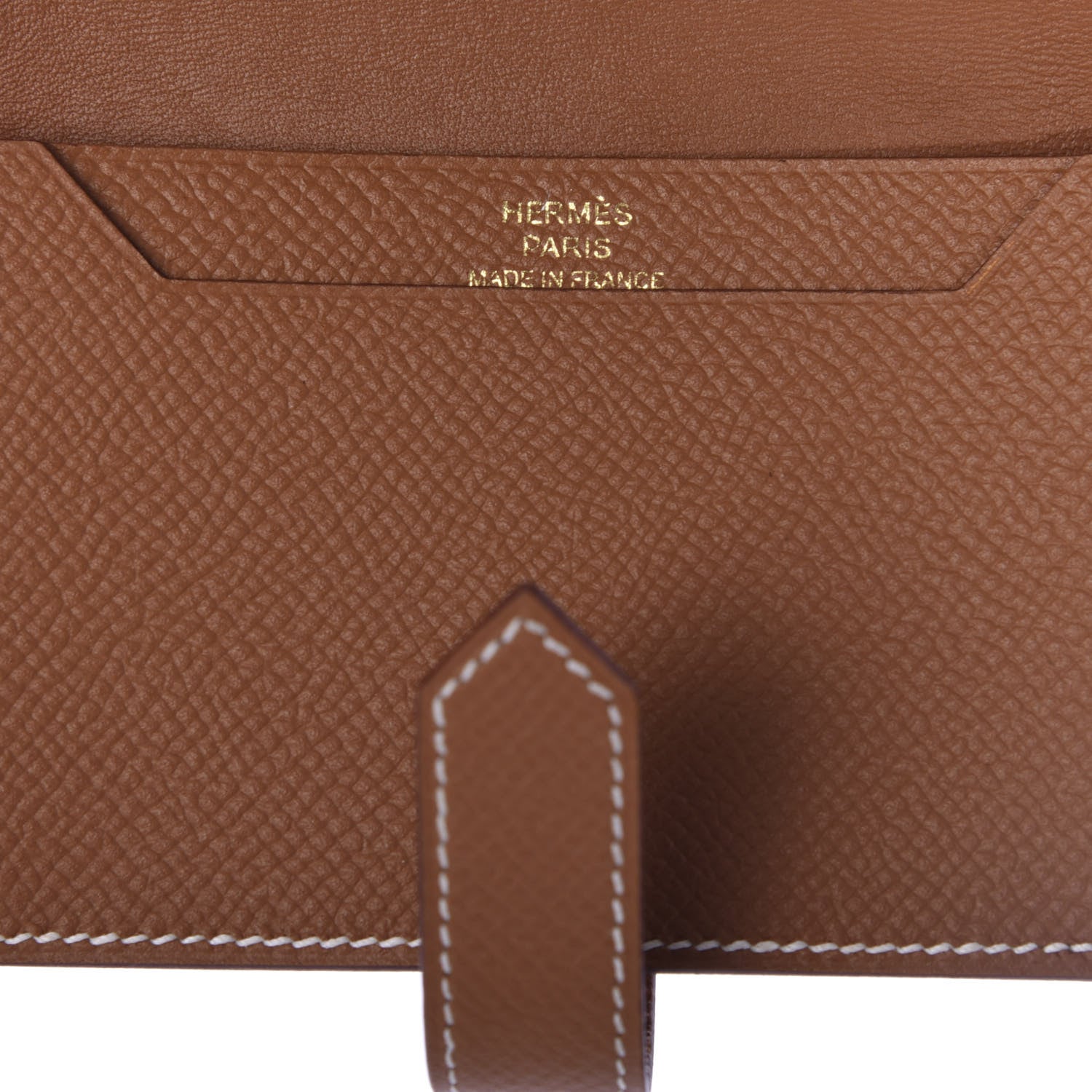 Hermes Epsom Bearn Card Holder Wallet Gold 6 of 7