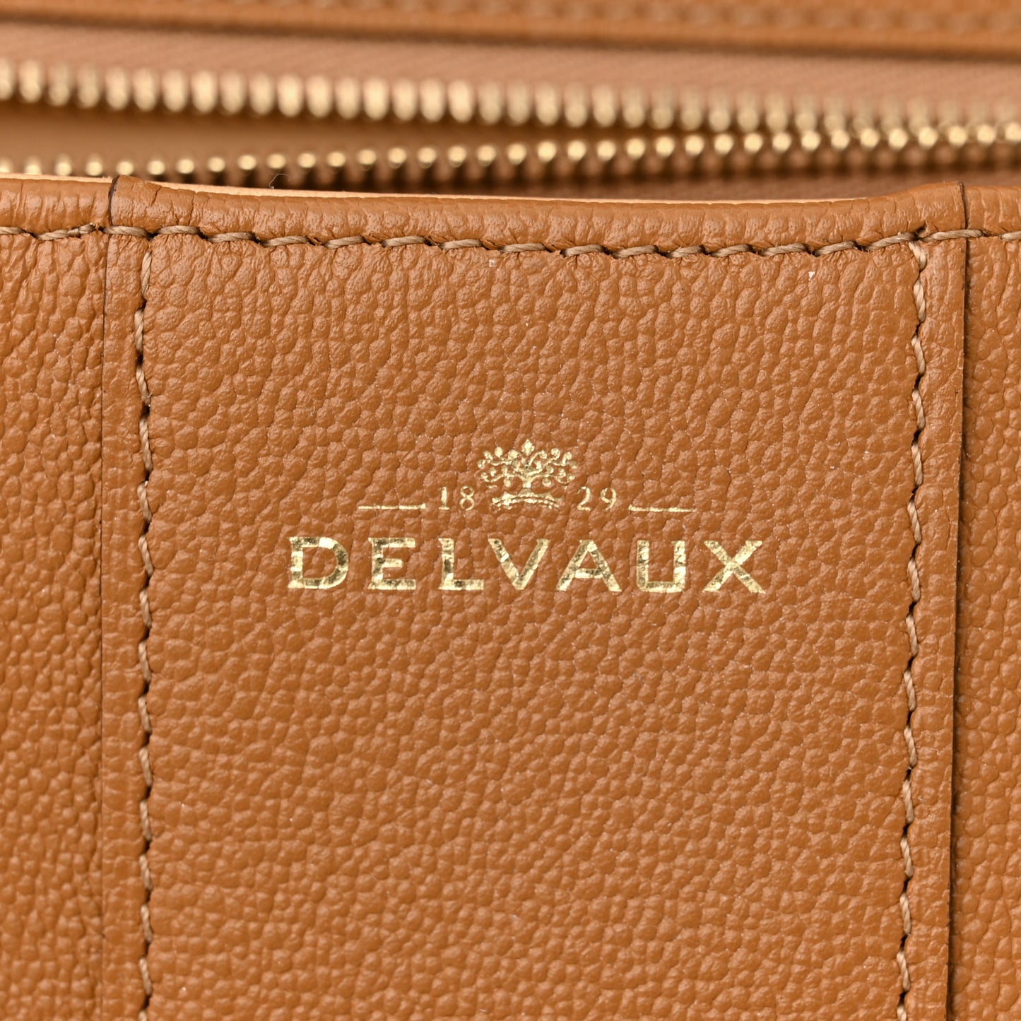 Grained Calfskin MM Brillant Satchel Natural