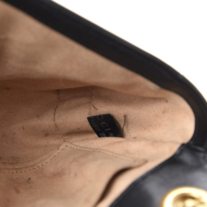 Gucci Calfskin Matelasse Mini GG Marmont Shoulder Bag Black 11 of 14