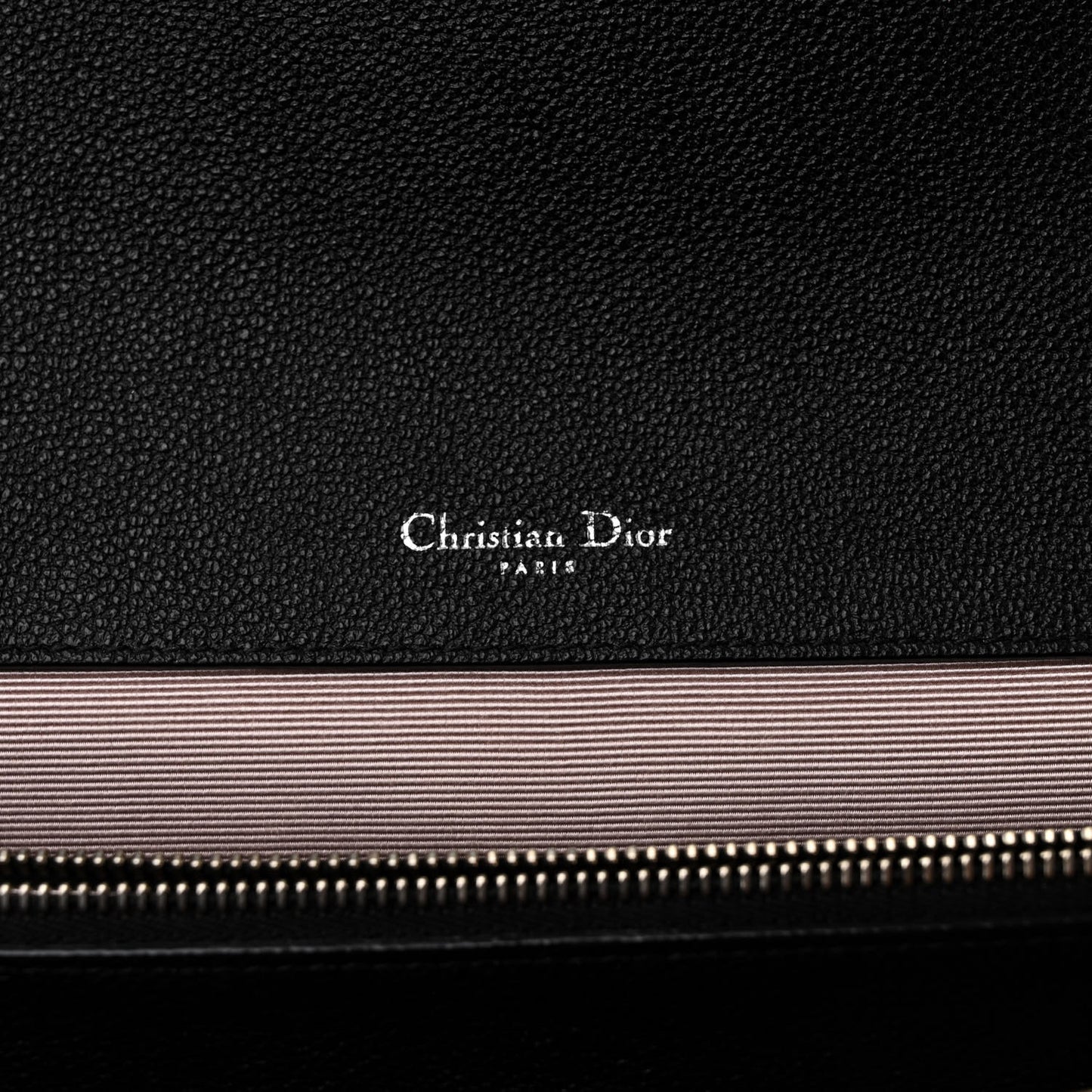 Grained Calfskin Diorama Satchel Black