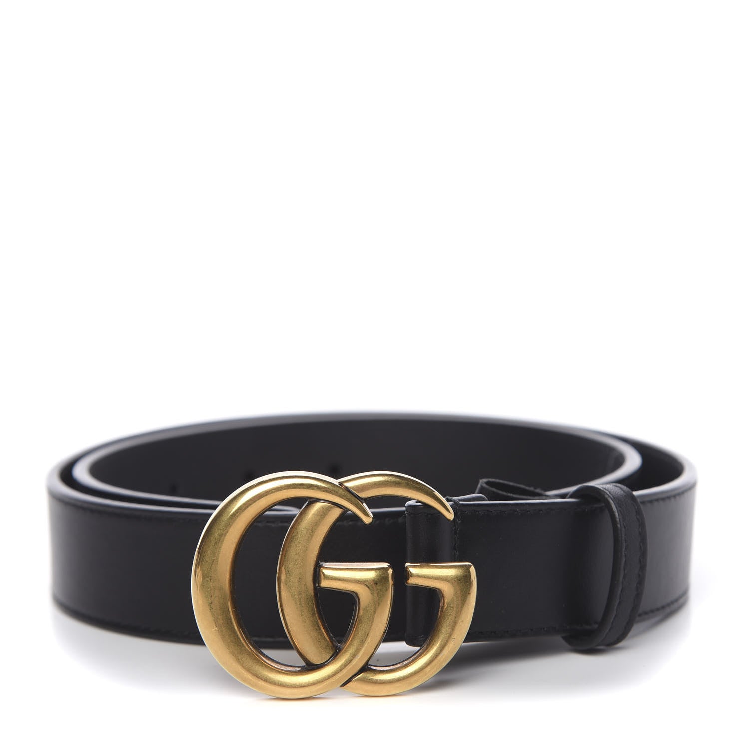 Gucci Calfskin Double G 30mm Belt 80 32 Black 1 of 5