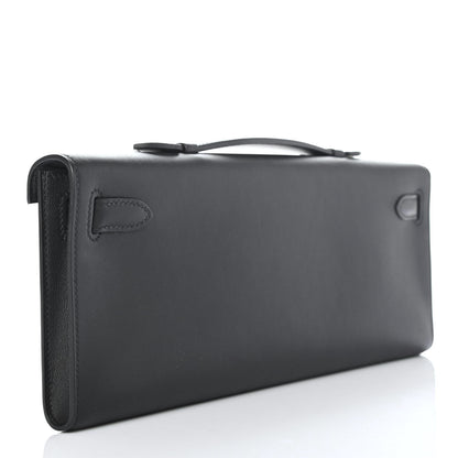 Hermes Swift Kelly Cut Clutch Pochette Black 2 of 4