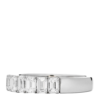 Parker & West by FASHIONPHILE Platinum Diamond 2.20ctw Emerald Cut Half Eternity Band Ring  66 11.5 3 of 10