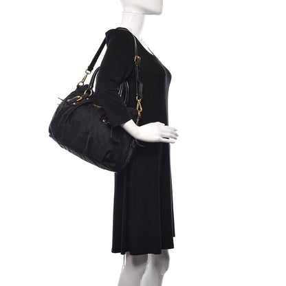 Prada Tessuto Nylon Jacquard Logo Tote Black 2 of 20