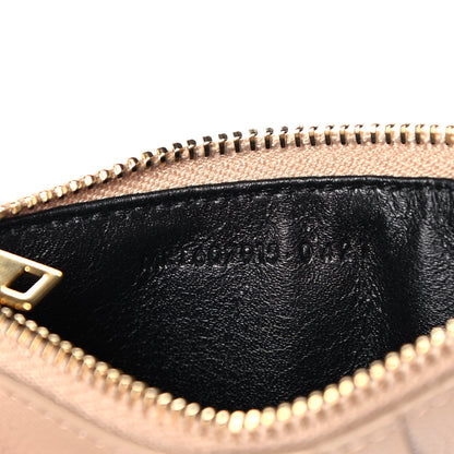 Saint Laurent Grain De Poudre Matelasse Chevron Monogram Fragments Zippered Card Case Nude Powder 7 of 9