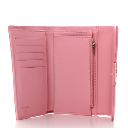 Chanel Lambskin Quilted Medium Flap Wallet Pink 5 of 8