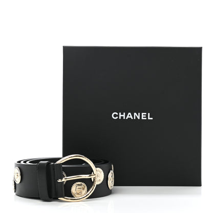 Chanel Calfskin CC Medallion Belt 85 34 Black 8 of 8