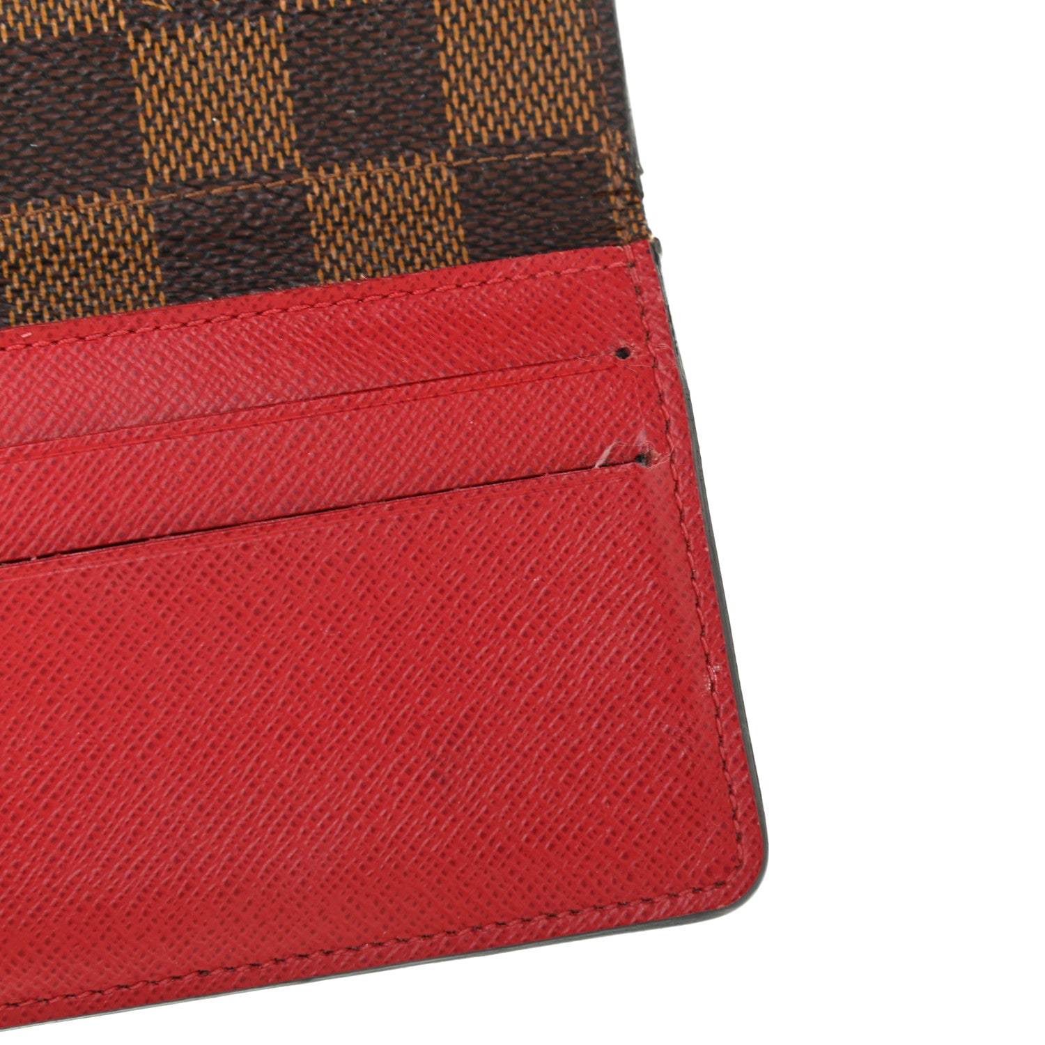 Louis Vuitton Damier Ebene Josephine Wallet Red 10 of 14