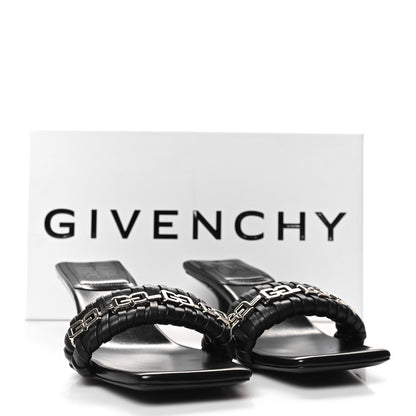 Givenchy Woven Lambskin G Chain 50mm Kitten Heel Sandals 39 Black 8 of 8