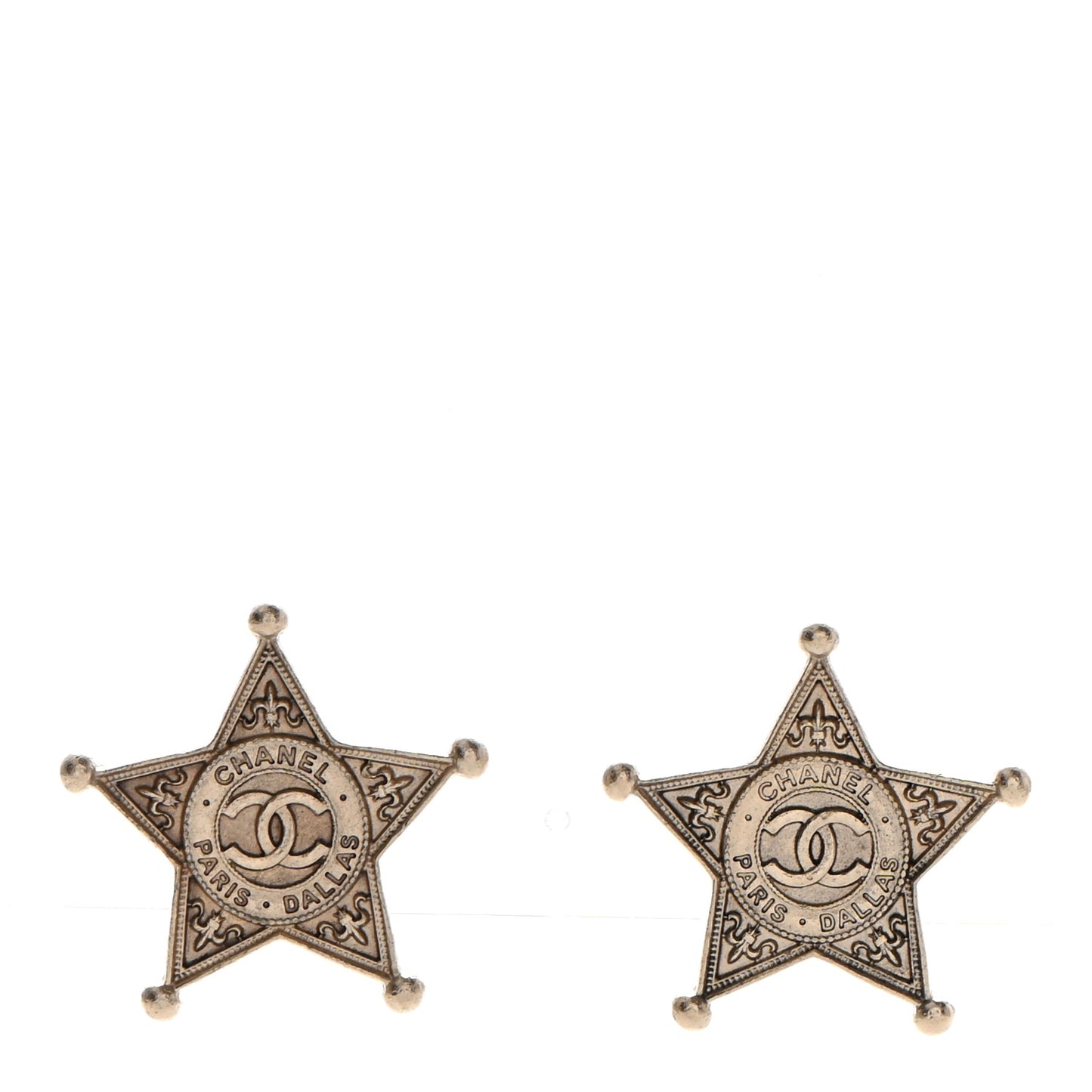 Metal Paris Dallas Star Stud Earrings Gold