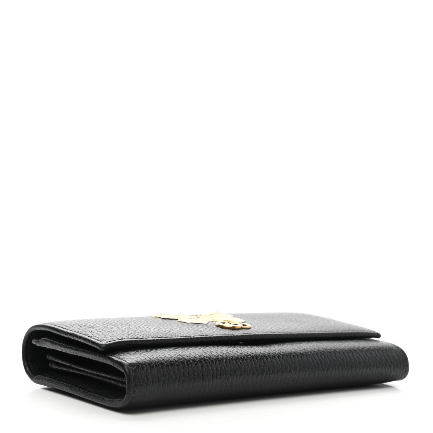 Gucci Calfskin Garden Continental Wallet Black 4 of 9