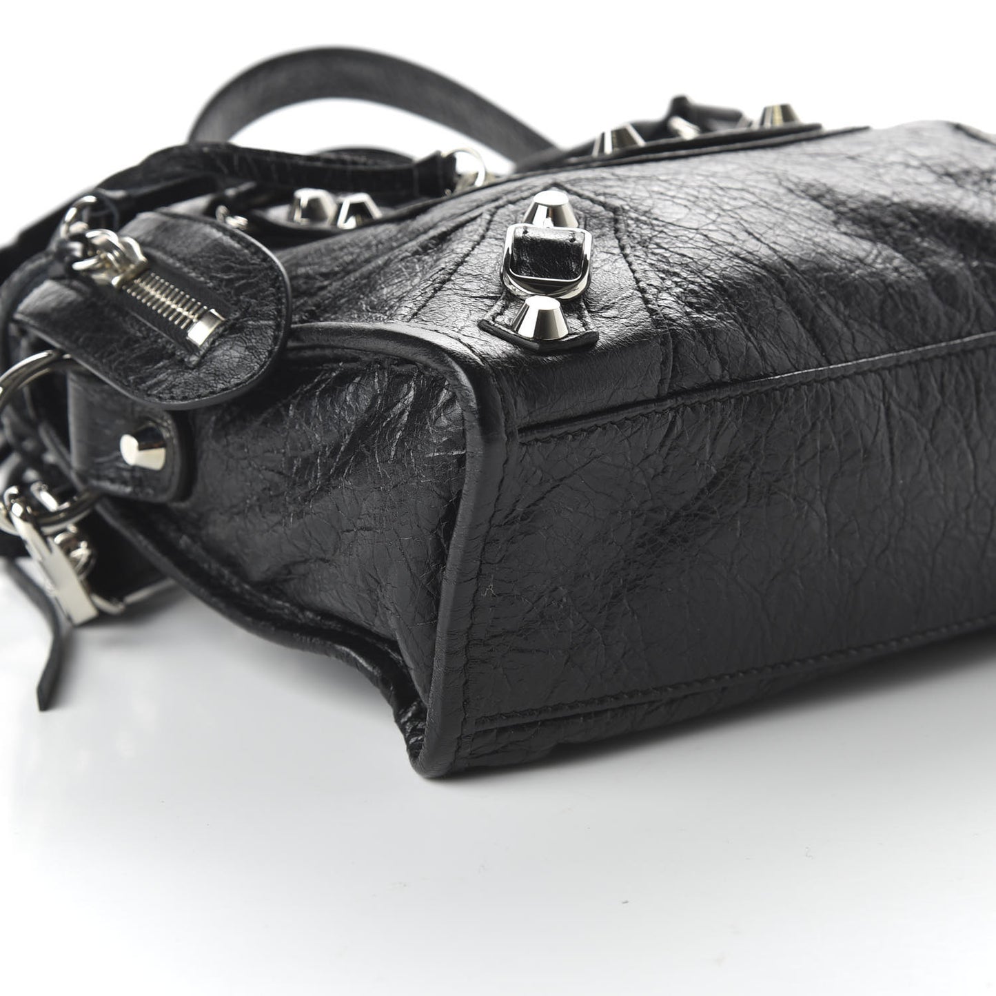 Agneau Classic Silver Hardware Mini City Black