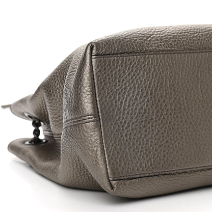 Gucci Metallic Pebbled Calfskin Medium Soho Chain Shoulder Bag Sasso 8 of 9