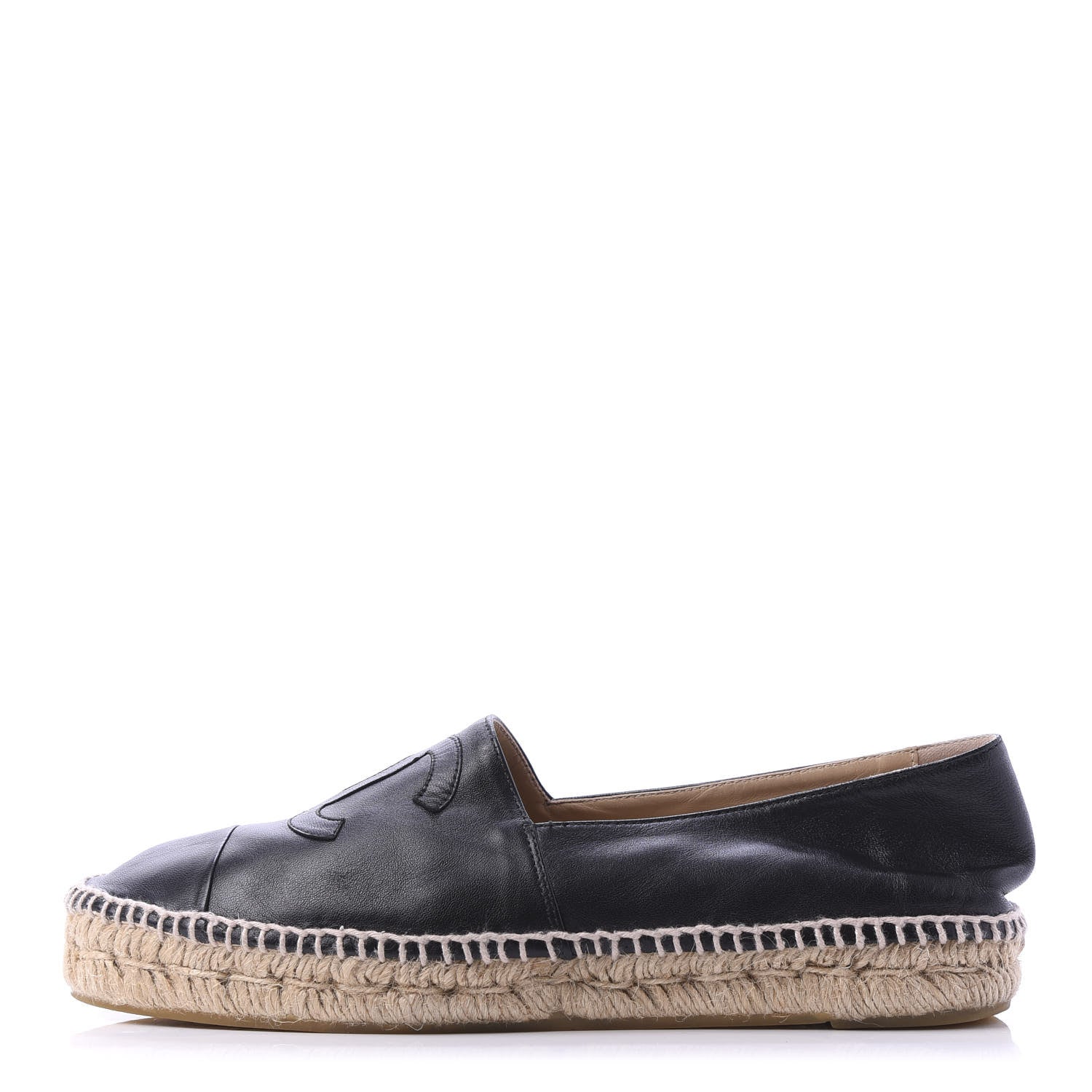 Chanel Lambskin CC Espadrilles 40 Black 1 of 11
