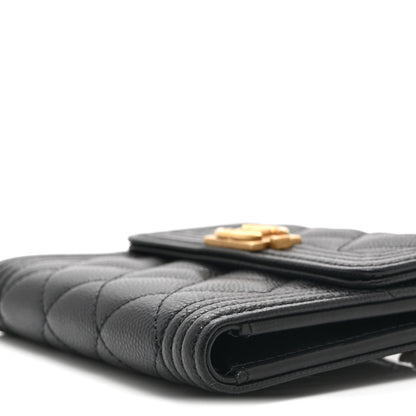 Chanel Caviar Quilted Compact Boy Wallet Black 11 of 11