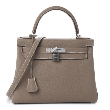 Hermes Togo Kelly Retourne 28 Etoupe 1 of 8