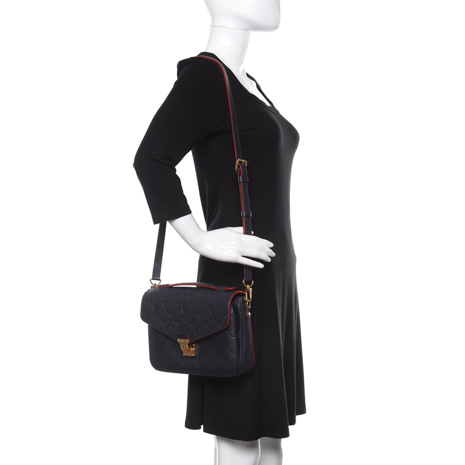 Louis Vuitton Empreinte Pochette Metis Marine Rouge 2 of 15